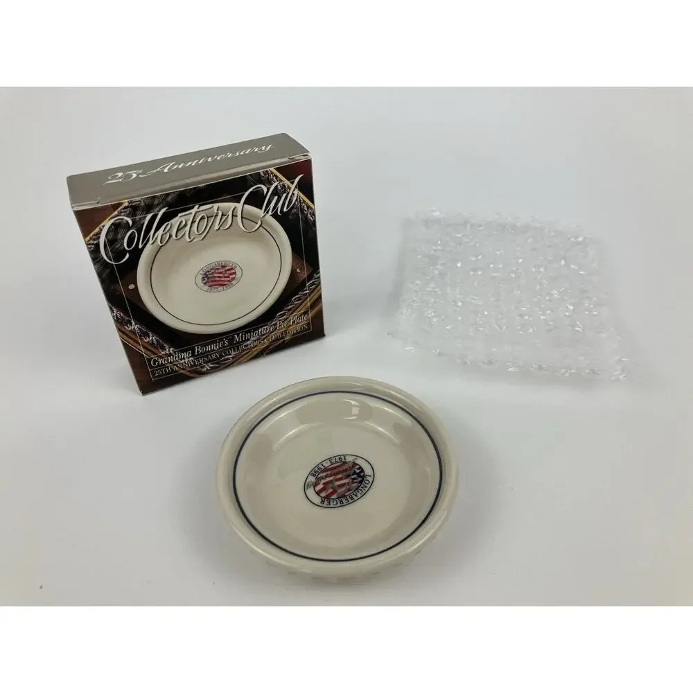Longaberger Miniature Two Pie Basket | Full Set (SEE DESC) VTG 1998 #12386